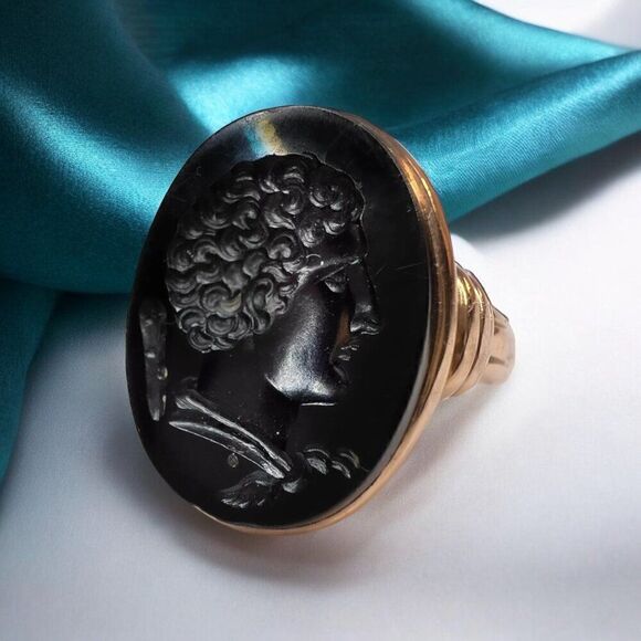 ANTIQUE-Georgian Gold Intaglio Ring-Hercules Carnelian Ring-size 6.5 Late 1700's - Picture 7 of 14